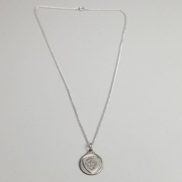 Vintage Hayward Sterling Silver Cross I Am A Methodist Round Pendant Necklace - Picture 11 of 11